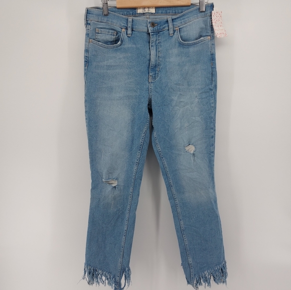 Free People We The Free Great Heights Frayed Skinny Jeans size 31 - Picture 5 of 12